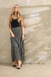 LTS Tall Black Geometric Tiered Maxi Skirt | Long Tall Sally 3