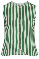 LIMITED COLLECTION Plus Size Green & White Stripe Waistcoat | Yours Clothing 5
