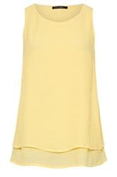 EVANS Curve Yellow Double Layer Vest Top