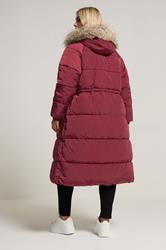 YOURS Plus Size Red Padded Parka Coat | Yours Clothing 2