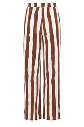 LTS Tall Women's White & Brown Stripe Wide Leg Trousers | Long Tall Sally 5
