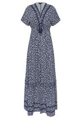 LTS Tall Blue Floral Textured Maxi Dress