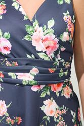 YOURS LONDON Plus Size Navy Blue Floral Midi Dress | Yours Clothing 4