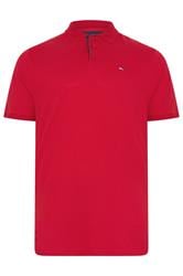 BadRhino Big & Tall Contrast Red Polo Shirt
