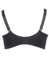 YOURS Plus Size Black Cotton Lace Trim Non-Padded Non-Wired Bralette | Yours Clothing 2