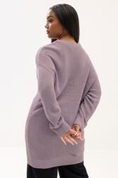 YOURS Plus Size Light Purple Essential Knitted Jumper | Yours Clothing 2