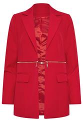 STAR Red Zip Waist 2-In-1 Blazer | StarByJM 8