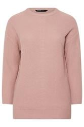 YOURS Curve Light Pink Essential Knitted Jumper