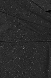 YOURS LONDON Plus Size Black Bardot Glitter Skater Dress | Yours Clothing 4