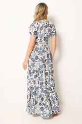 LTS Tall Women's Blue Floral Lace Detail Maxi Dress | Long Tall Sally 2