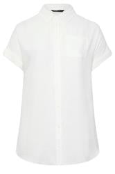 YOURS Curve White Grown On Sleeve Shirt