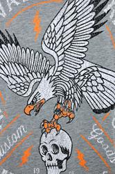 KAM Big & Tall Grey Raglan Graphic Print T-Shirt | BadRhino 3