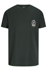 JACK & JONES Big & Tall Green Back Print T-Shirt