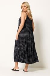YOURS Plus Size Black Tiered Maxi Dress | Yours Clothing 2