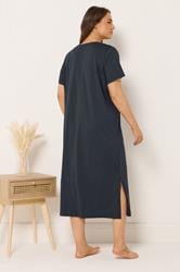YOURS Plus Size 2 PACK Navy Blue 'Ciao Bella' Midaxi Nightdresses | Yours Clothing 5