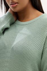 YOURS Plus Size Essential Sage Green Knitted Jumper | Yours Clothing 5
