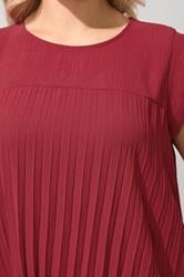 YOURS LONDON Plus Size Red Pleated Set | Yours Clothing 4