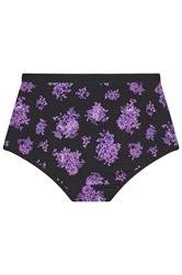 YOURSET 5 PACK Plus Size Purple Floral Full Briefs | Yours Clothing 7