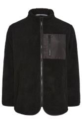 YOURS Curve Black Pocket Fleece Jacket
