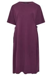 YOURS Curve Purple Front Tie Midi Dress