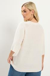 YOURS Plus Size Ivory White Knitted Jumper | Yours Clothing 4