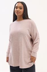 YOURS Plus Size Light Pink Soft Touch Jumper | Yours Clothing 3