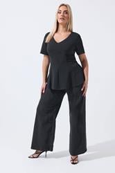 LIMITED COLLECTION Plus Size Black Corset Top | Yours Clothing 1