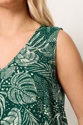 YOURS Plus Size Green Leaf Cami Vest Top | Yours Clothing 4