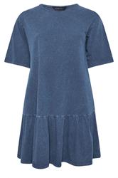 LIMITED COLLECTION Plus Size Blue Acid Wash Dress | Yours Clothing 5