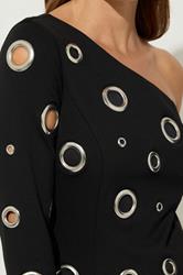 STAR Black One Shoulder Eyelet Dress | StarByJM 5