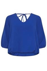 STAR Blue Bubble Hem Top