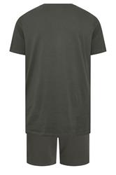 JACK & JONES Big & Tall Grey T-Shirt & Shorts Set | BadRhino 4