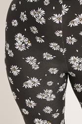 YOURSET 2 PACK Plus Size Black Daisy Cropped Leggings | Yours Clothing 7