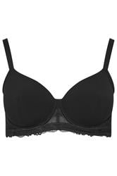 YOURS Curve Black Soft Touch Ribbed Underwired Bra