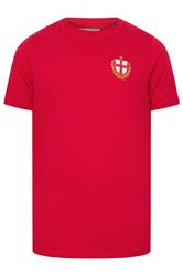 BadRhino Big & Tall Red Extra Long England Crest T-Shirt