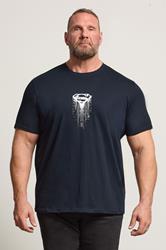 BadRhino Big & Tall Navy Blue Superman Graphic Print T-Shirt | BadRhino 3