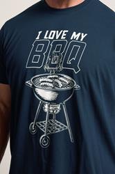 BadRhino Big & Tall Navy Blue 'My BBQ' Graphic T-Shirt | BadRhino 4