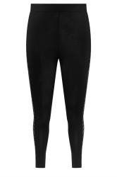 YOURS ACTIVE Plus Size Black Abstract Print Side Panel Leggings | Yours Clothing 6