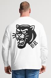 BadRhino Big & Tall White Panther Long Sleeve Graphic T-Shirt | BadRhino 4