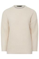 YOURS Curve Ivory White Waffle Knit Jumper