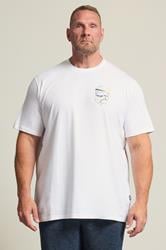 BadRhino Big & Tall White Extra Long Volkswagen Graphic T-Shirt