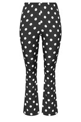 LIMITED COLLECTION Plus Size Black Polka Dot Flared Trousers | Yours Clothing 6