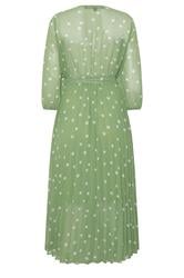 STAR Green Polka Dot Pleated Dress | StarByJM 1