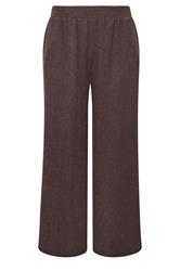 YOURS Curve Chocolate Brown Wide Leg Trousers