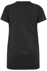 Plus Size Black Longline T-Shirt | Yours Clothing 6