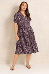EVANS Plus Size Berry Red Button Through Dress | Evans 1