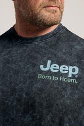 BadRhino Big & Tall Black Extra Long Acid Wash 'Jeep' Graphic Vest | BadRhino 5