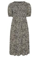YOURS Curve Brown Leopard Midi Dress