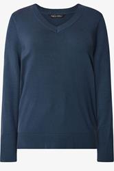 M&Co Navy Blue V-Neck Jumper| M&Co 5