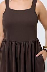 LIMITED COLLECTION Plus Size Chocolate Brown Maxi Dress | Yours Clothing 4
